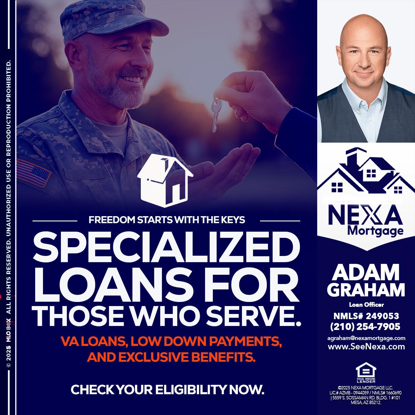 SPECIALIZED LOANS - Adam Graham -Mortgage Loan Advisor