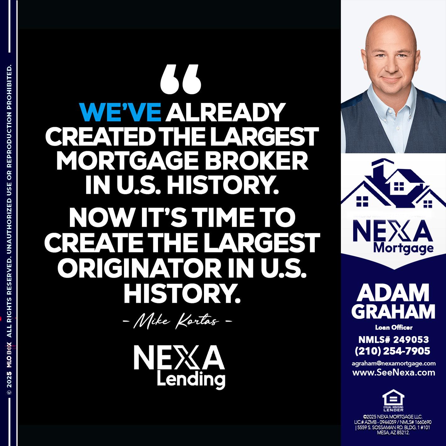 MIKE KORTAS - Adam Graham -Mortgage Loan Advisor