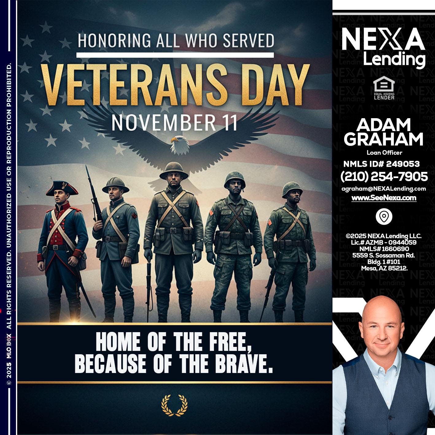 Veterans Day - Adam Graham -Mortgage Loan Advisor