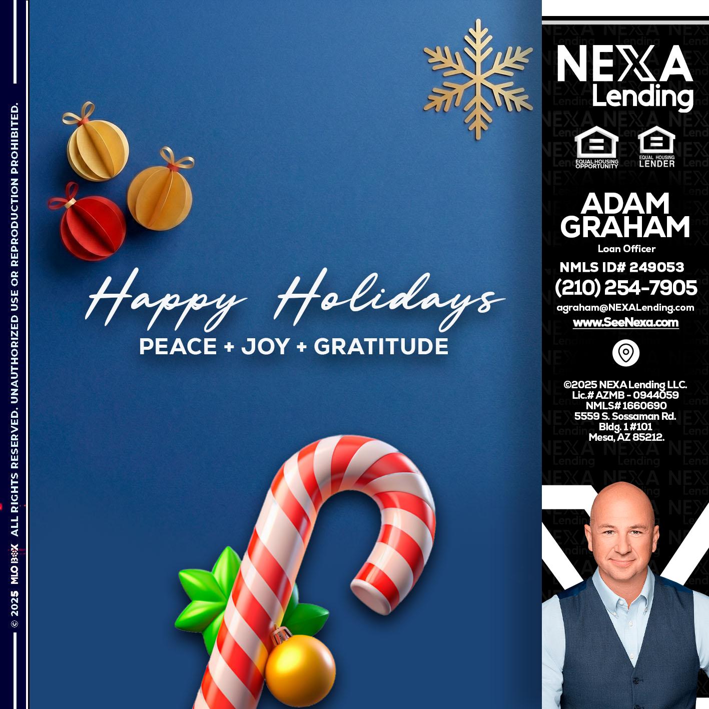 HAPPY HOLIDAYS - Adam Graham -Mortgage Loan Advisor