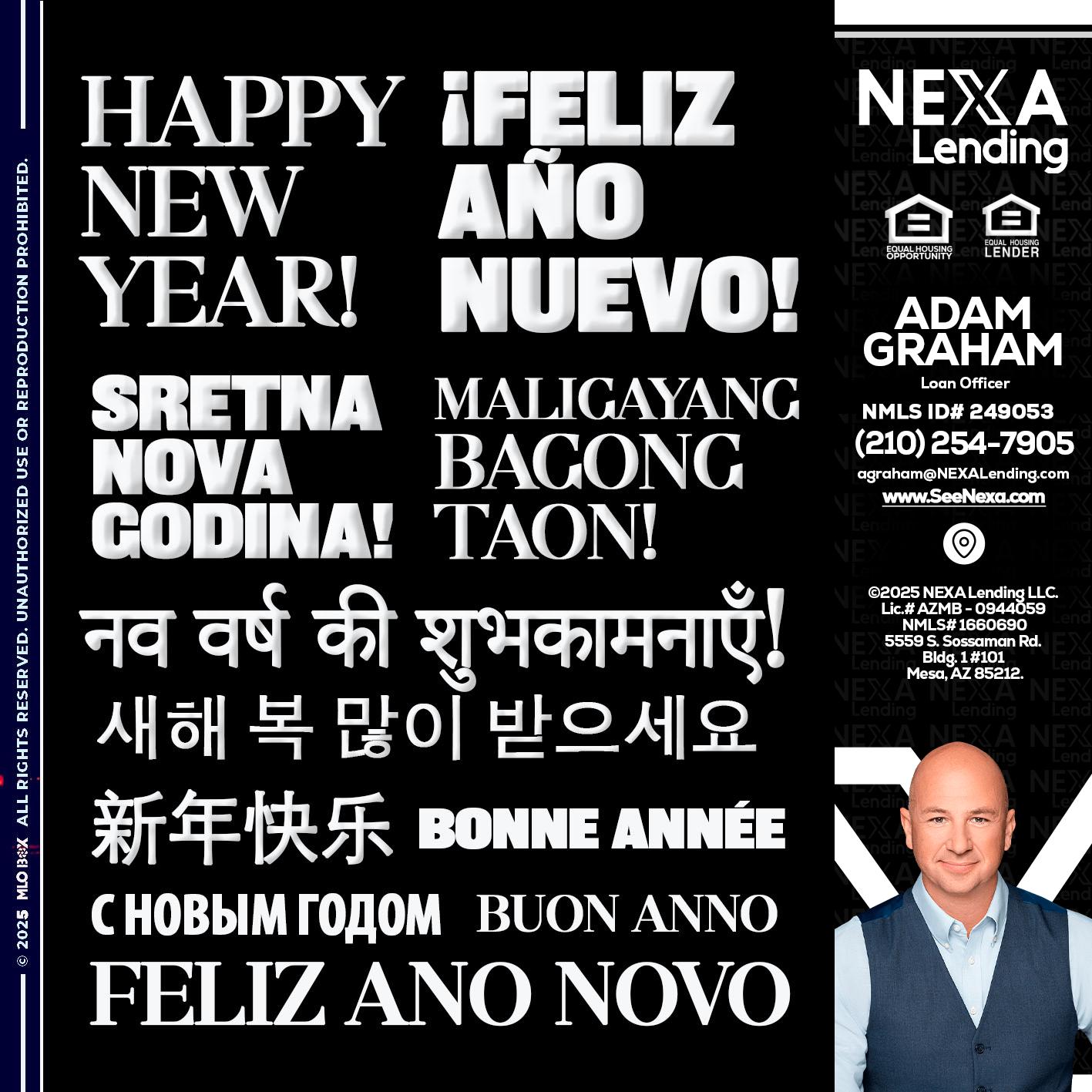 HAPPY NEW YEAR - Adam Graham -Mortgage Loan Advisor