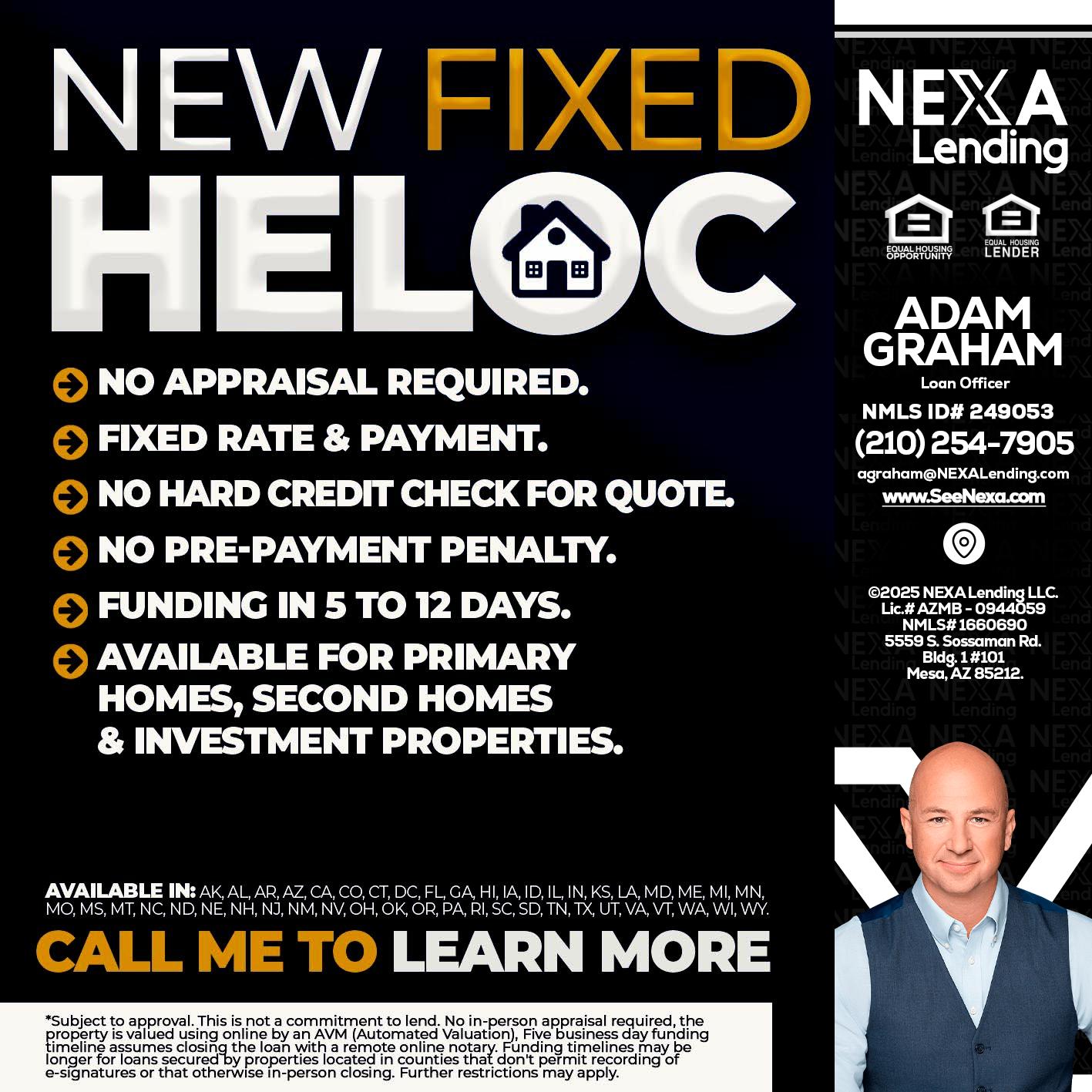 HELOC - Adam Graham -Mortgage Loan Advisor