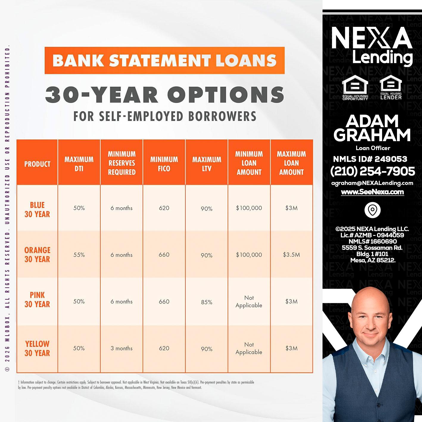 30 YEARS OPTIONS - Adam Graham -Mortgage Loan Advisor