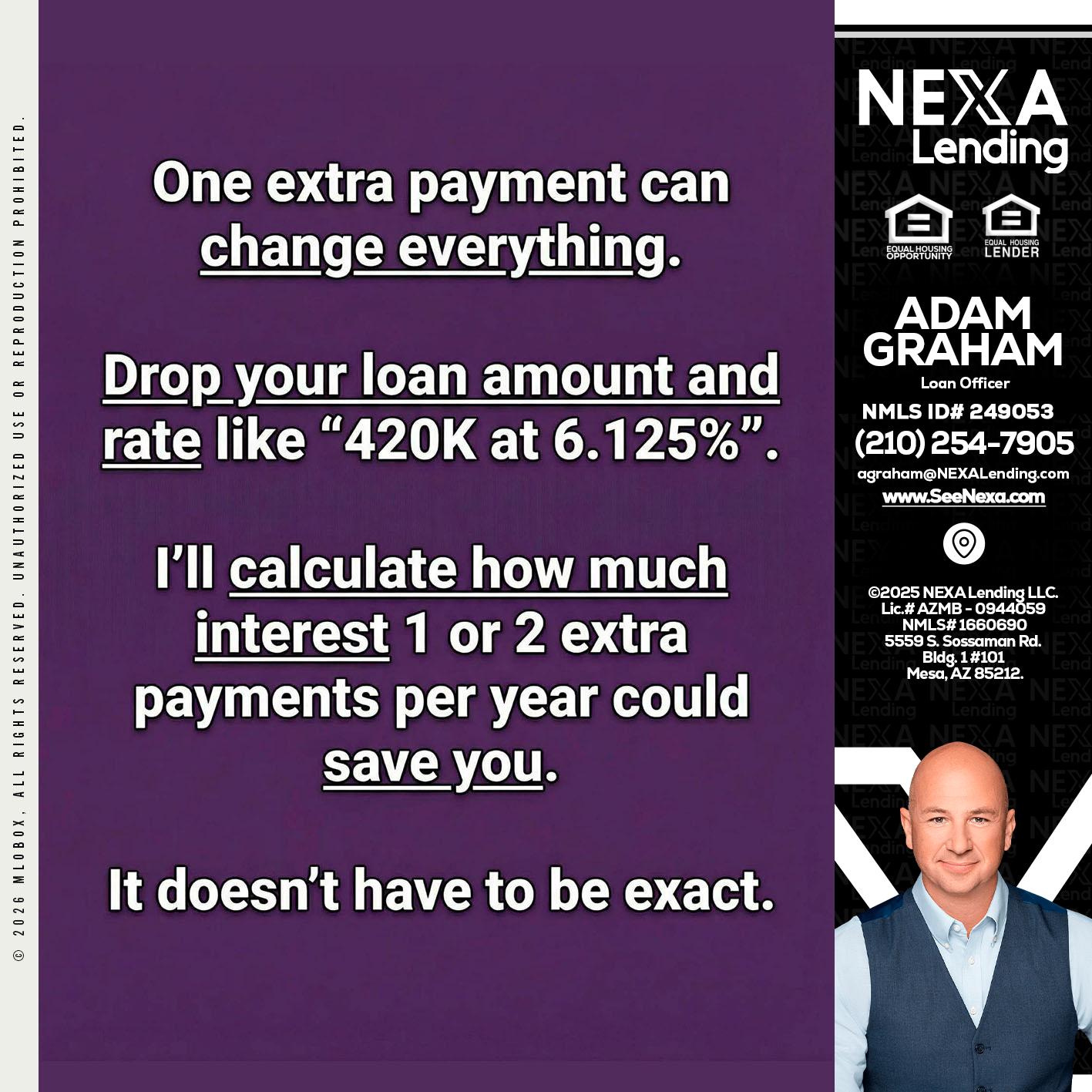 ONE EXTRA - Adam Graham -Mortgage Loan Advisor