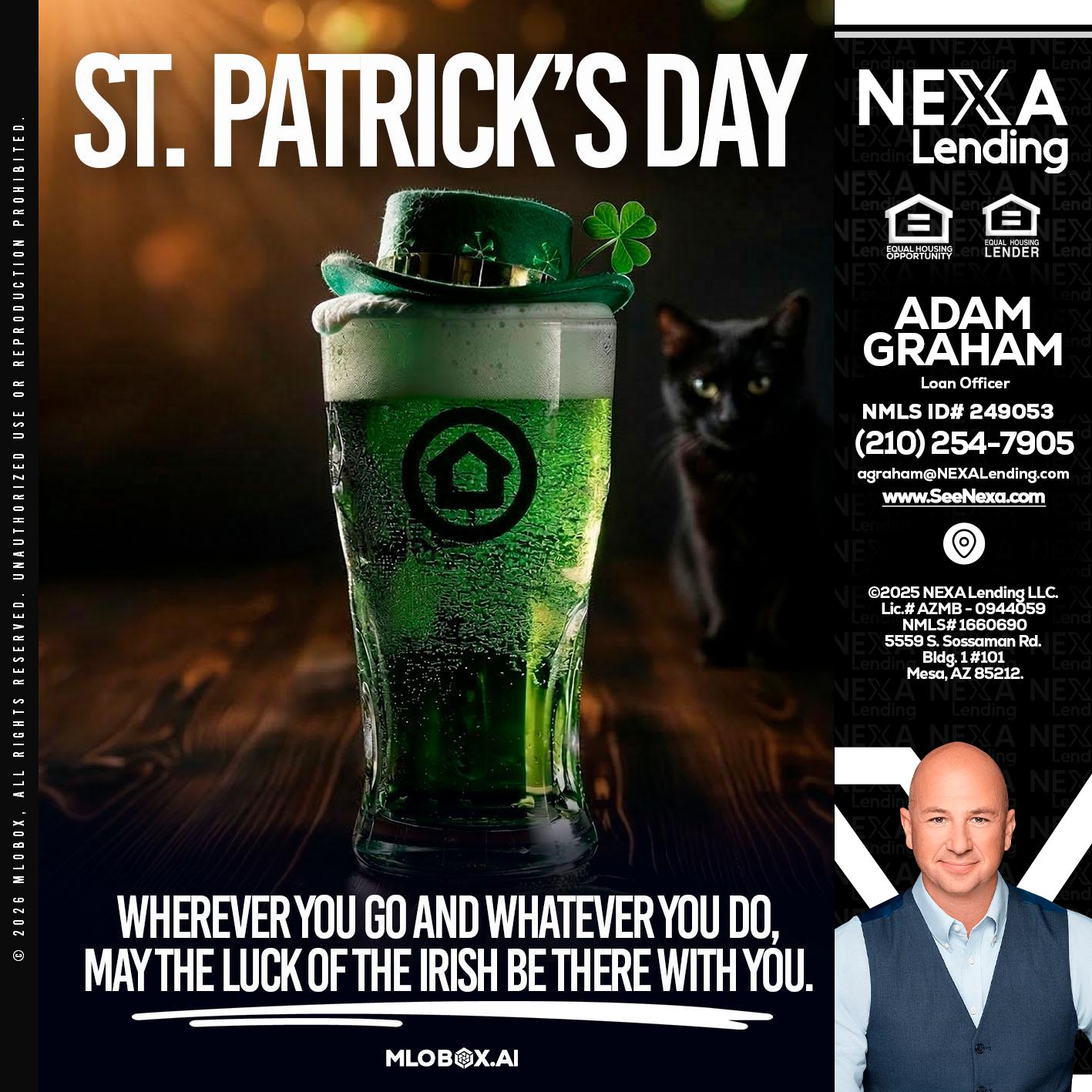 st. Patricks day - Adam Graham -Mortgage Loan Advisor
