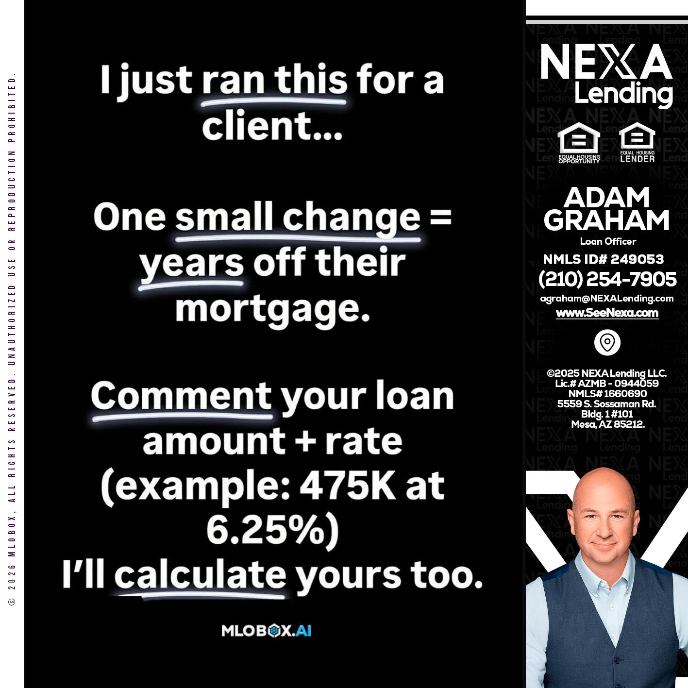 I JUST RAN - Adam Graham -Mortgage Loan Advisor