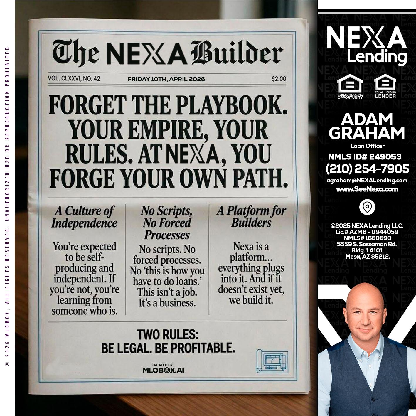 THE NEXA BUILDER - Adam Graham -Mortgage Loan Advisor