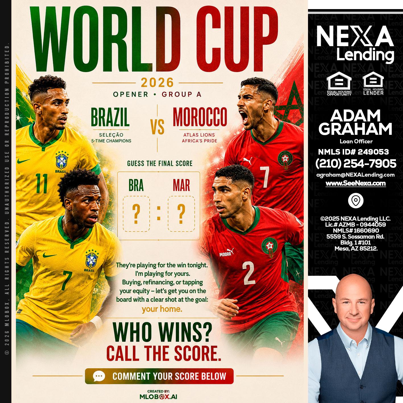 WORLD CUP - Adam Graham -Mortgage Loan Advisor