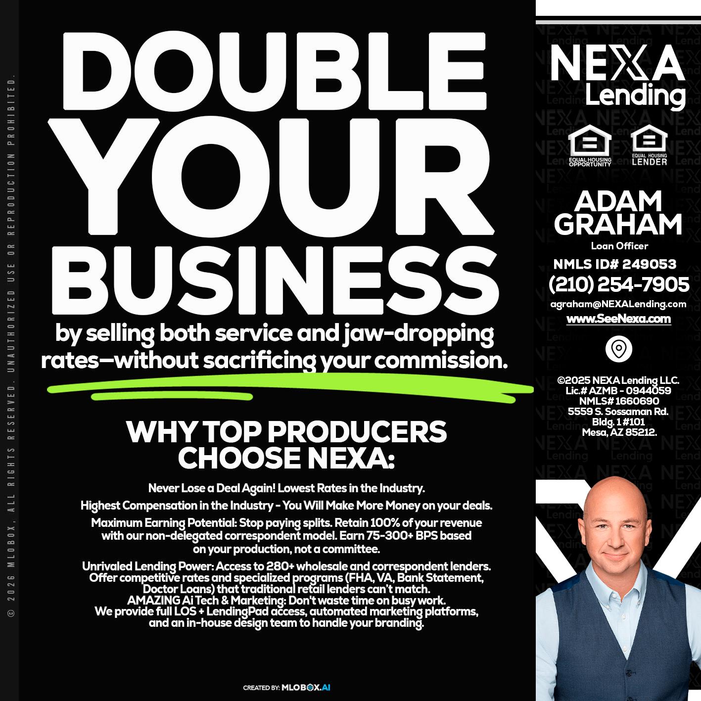 DOUBLE YOUR BUSINESS - Adam Graham -Mortgage Loan Advisor