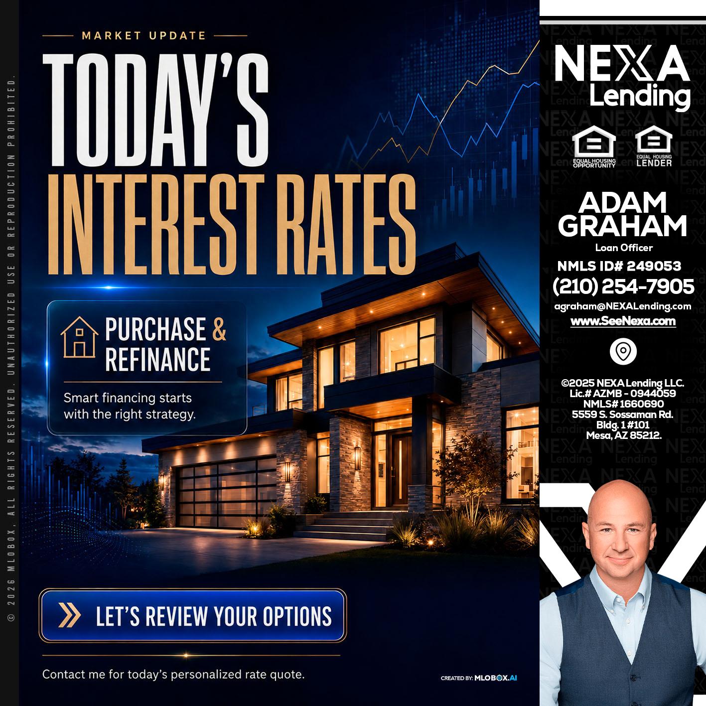 TODAYS RATES - Adam Graham -Mortgage Loan Advisor
