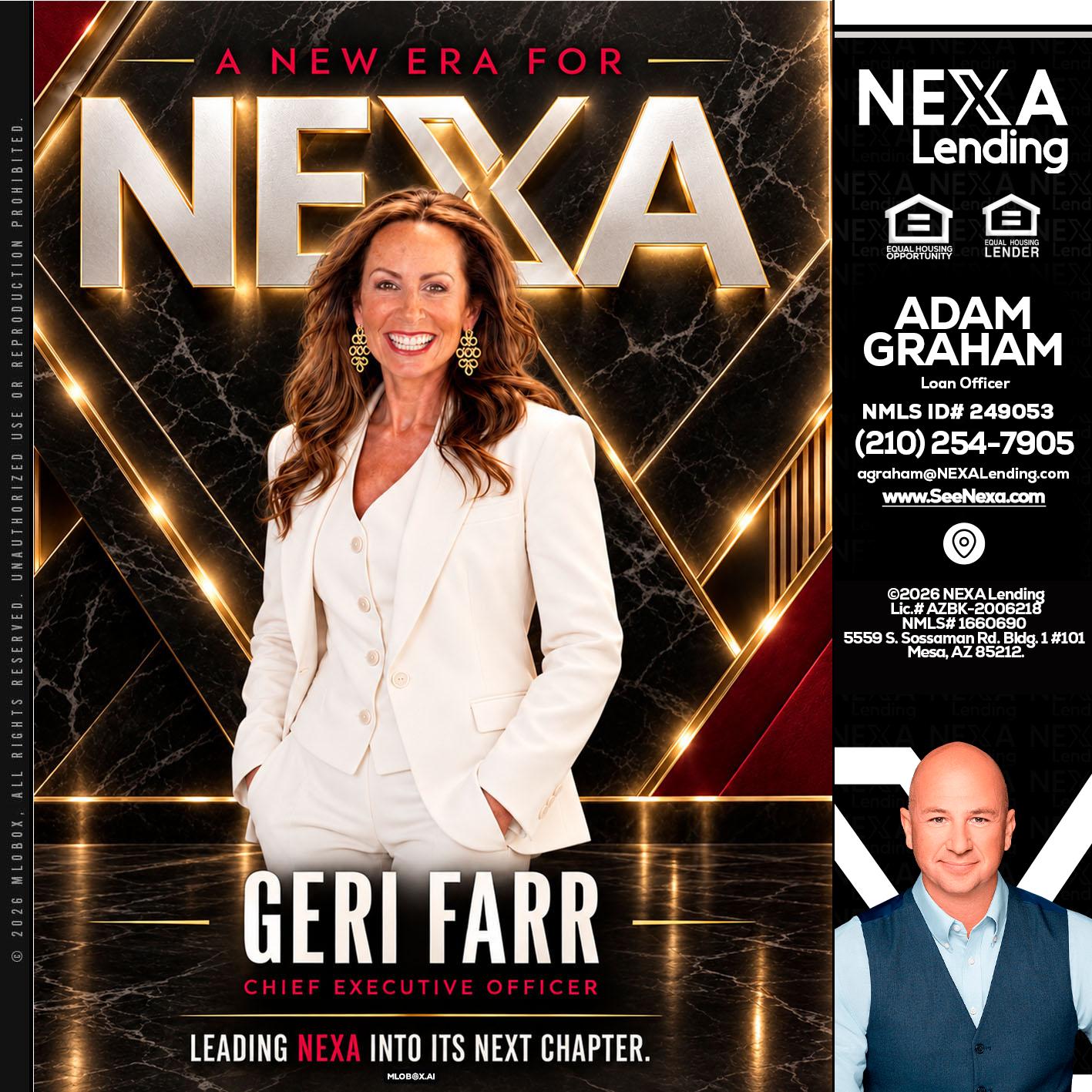 GERI FARR - Adam Graham -Mortgage Loan Advisor