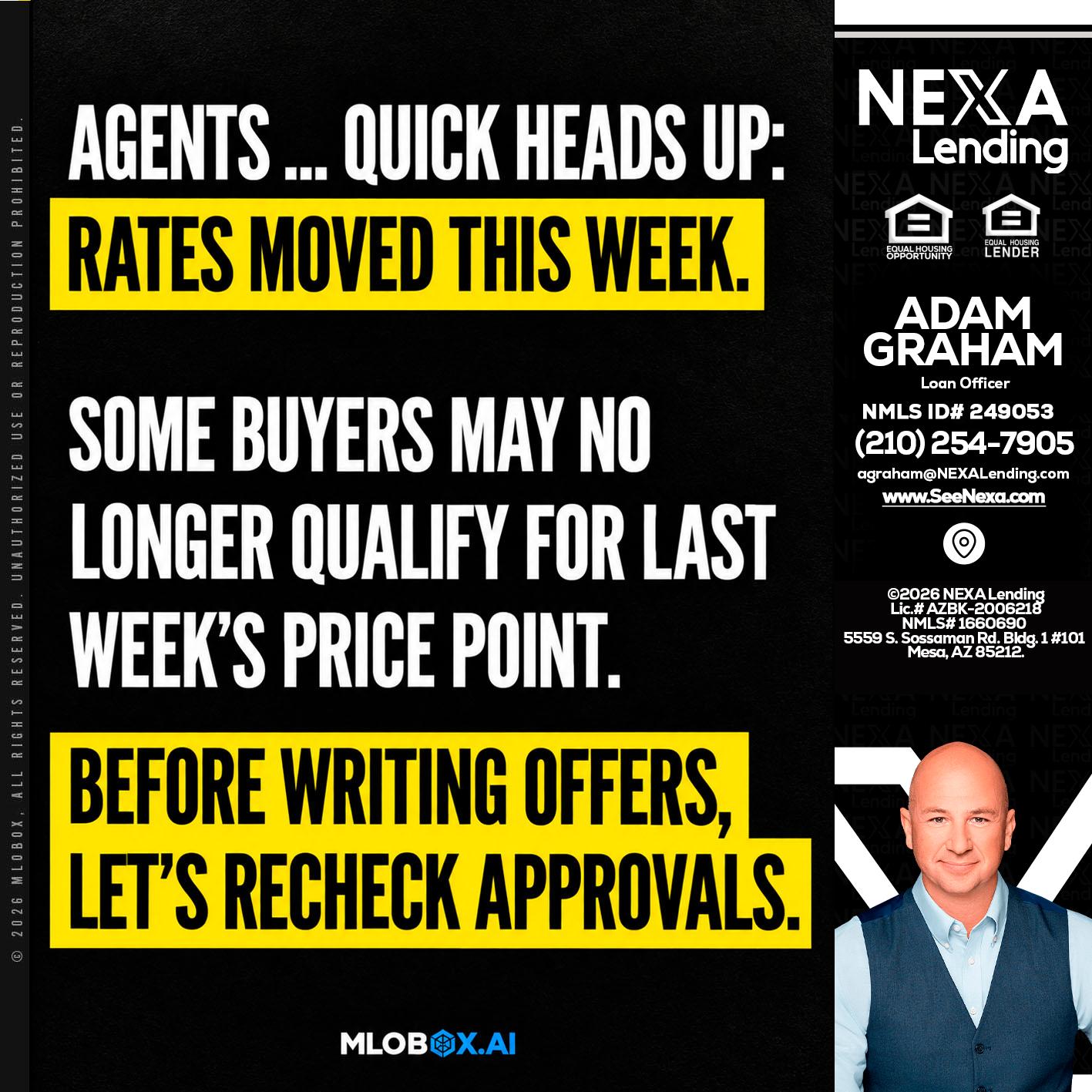 AGENTS QUICK - Adam Graham -Mortgage Loan Advisor