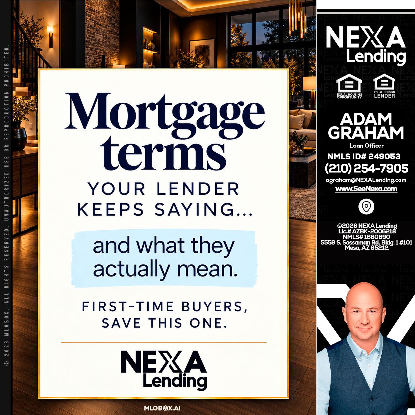 mortgage terms - Adam Graham -Mortgage Loan Advisor
