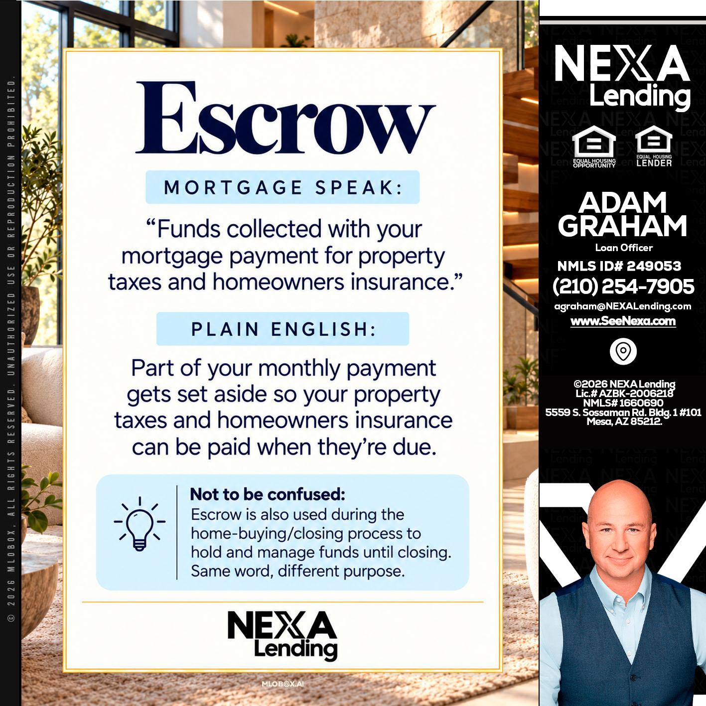 ESCROW - Adam Graham -Mortgage Loan Advisor