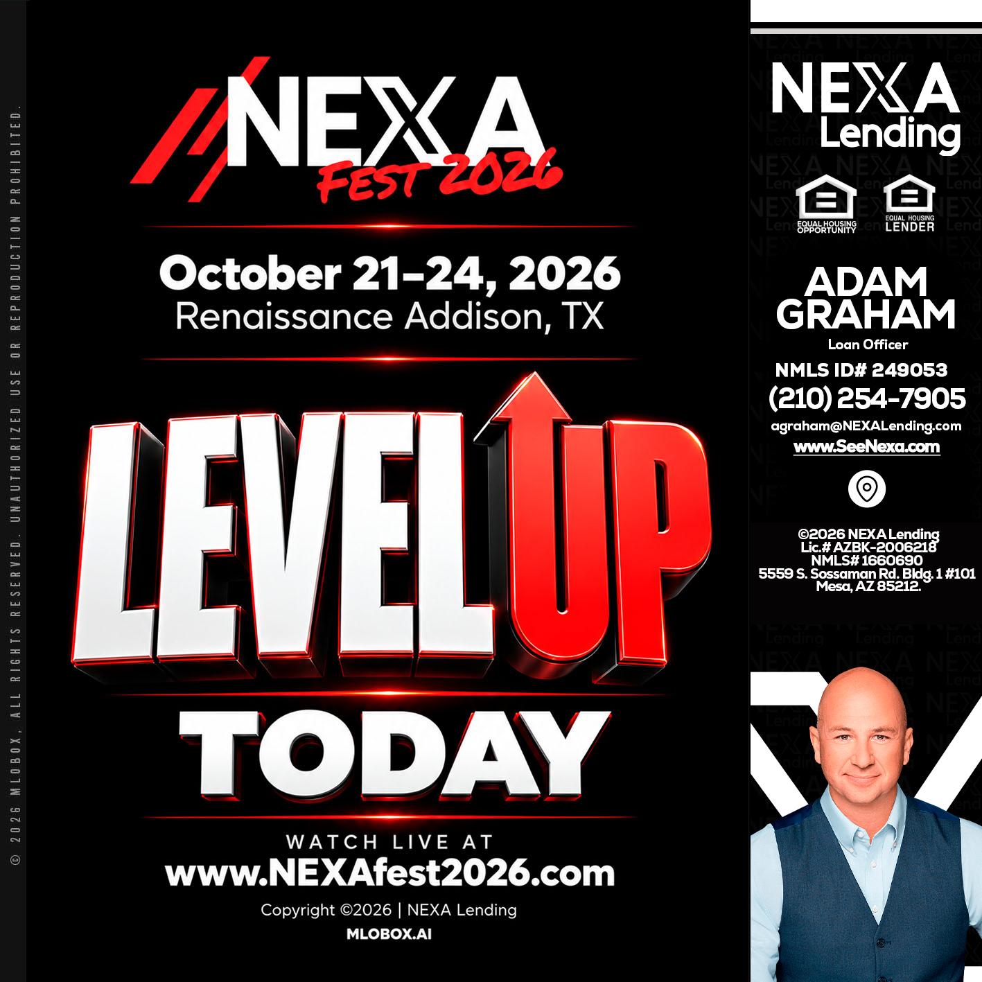 LEVEL UP TODAY - Adam Graham -Mortgage Loan Advisor